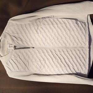 Women's White Quilted  designed  Windbreaker